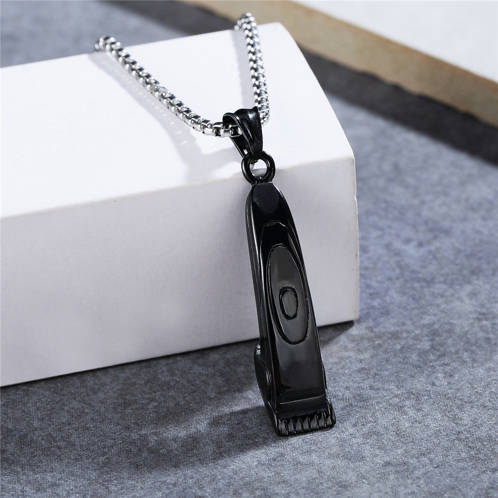 Steel Pendant For Unisex Fashion Timeless Retro Hairdresser Style Planderful Everyday Genie