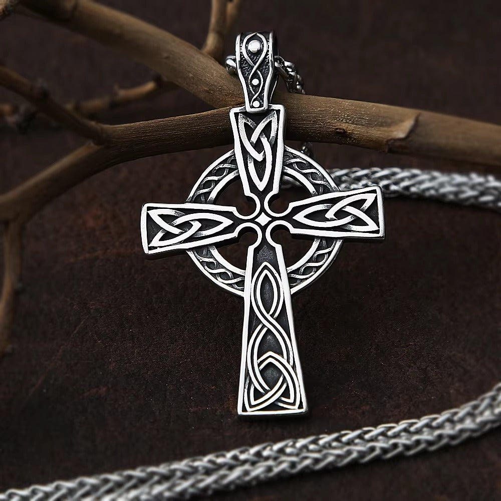 Celtic Cross Men's Pendant Necklace