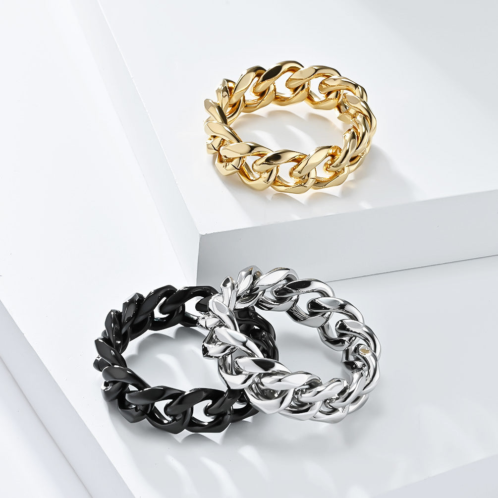 European And American High-End Stainless Steel Chain Ring