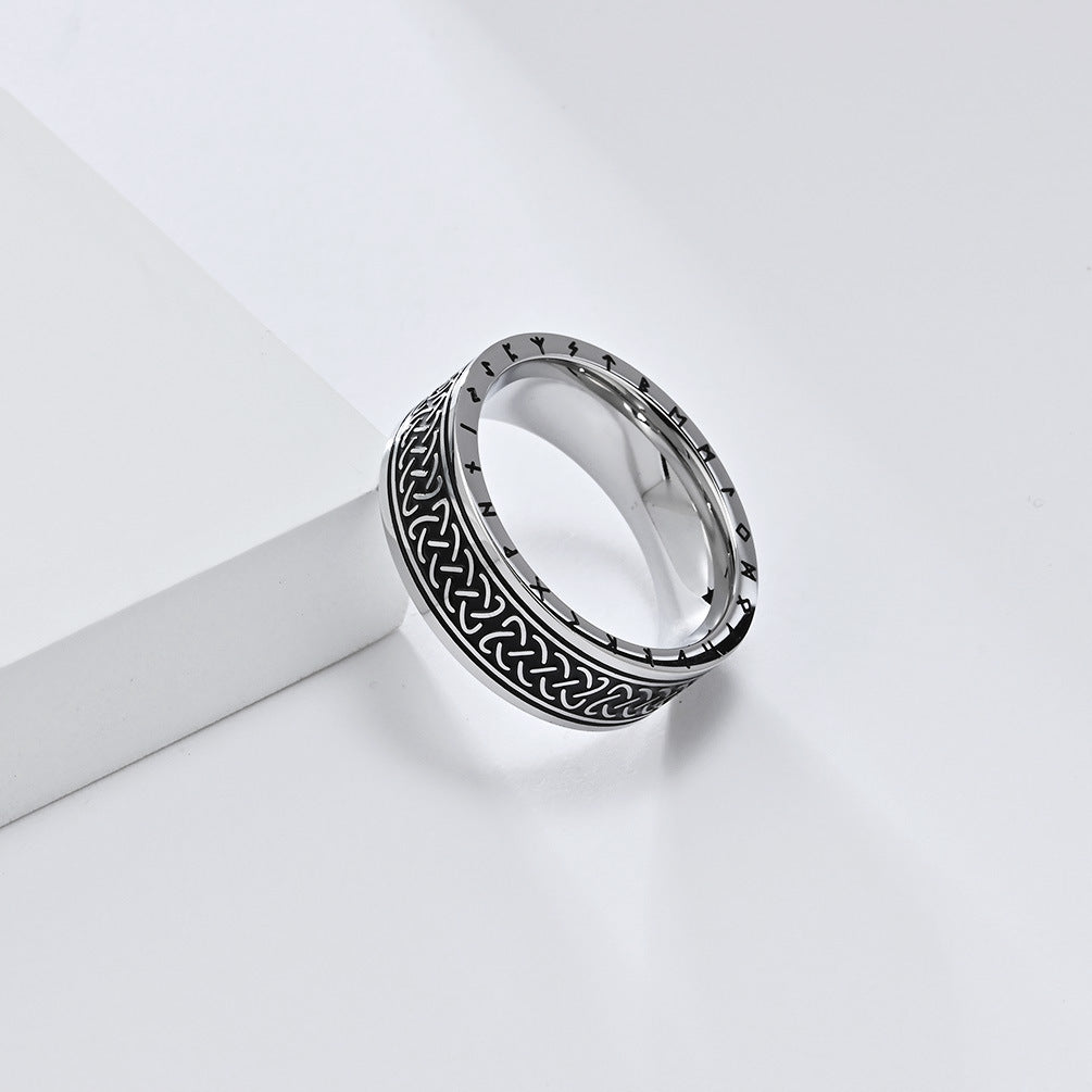 Steel Ring – Vintage Nordic Viking Celtic Knot