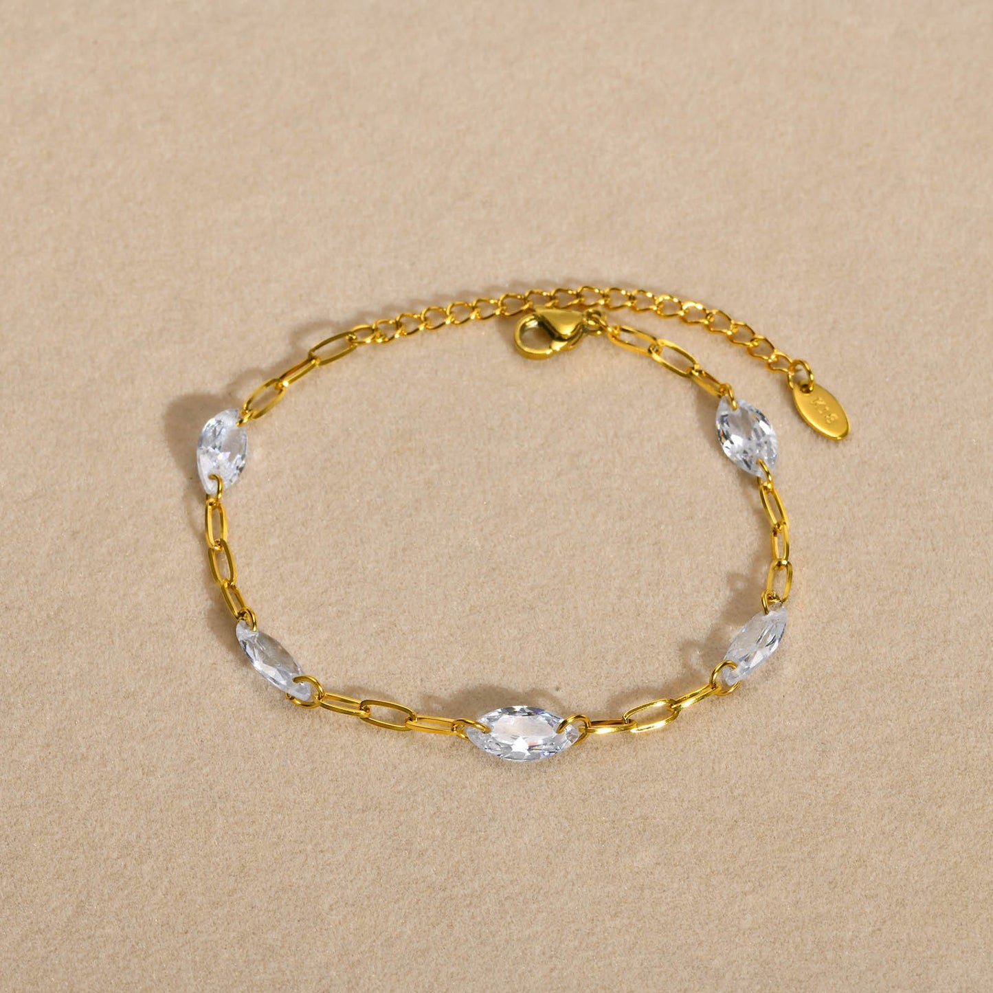 Titanium Steel Temperament Fashion Jewelry Gold Cross Bracelet