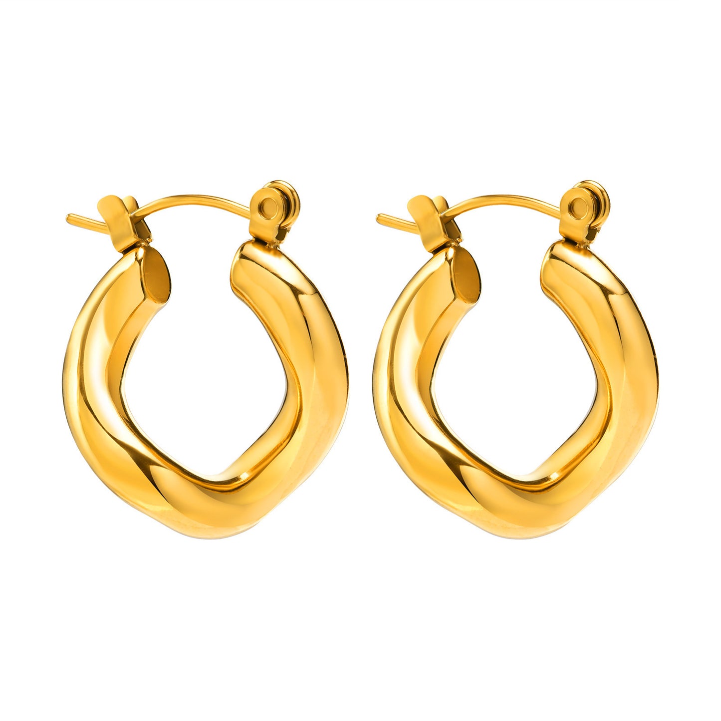 European And American Accessories Stainless Steel Irregular Earrings