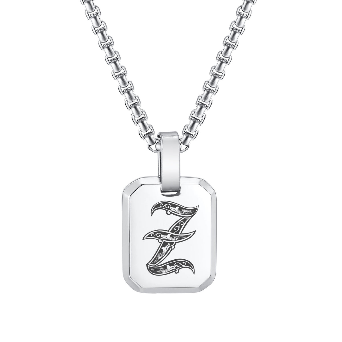 Stainless Steel Initial Letter & Blank Pendants