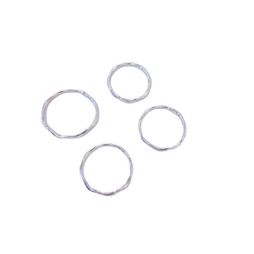 Korean version of s999 sterling silver ring women's niche design twisted line plain silver simple ring versatile personality thin ring index finger ring