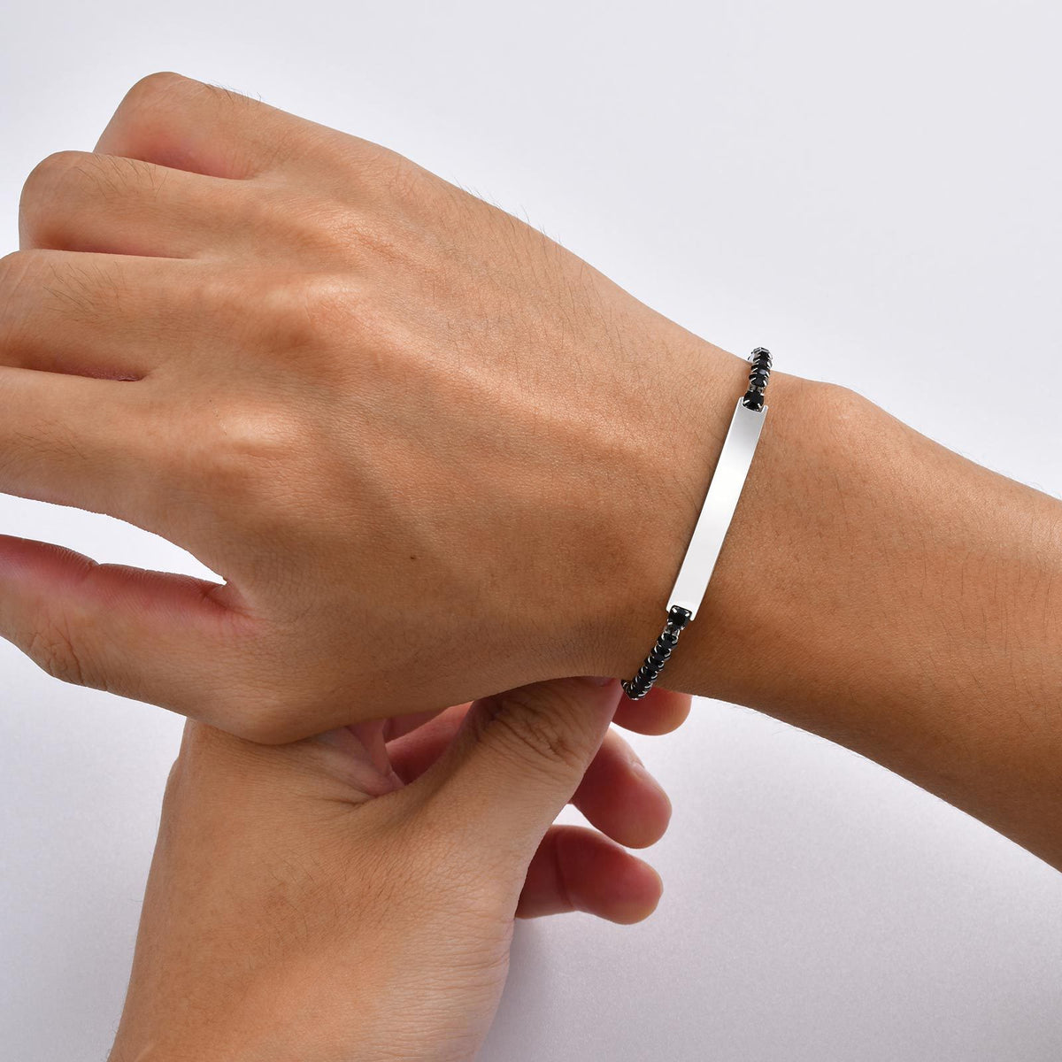 Zircon Black Stainless Steel Bracelet