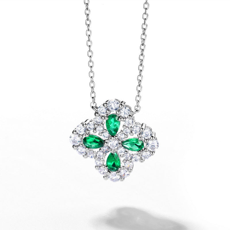 Planderful Gala Fireworks Necklace – Elegant Lab Grown Emerald Design