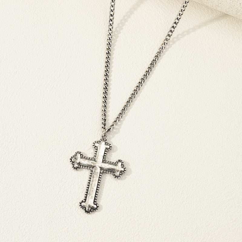 Retro Hip-hop Cross Pendant Necklace - Vienna Verve Collection