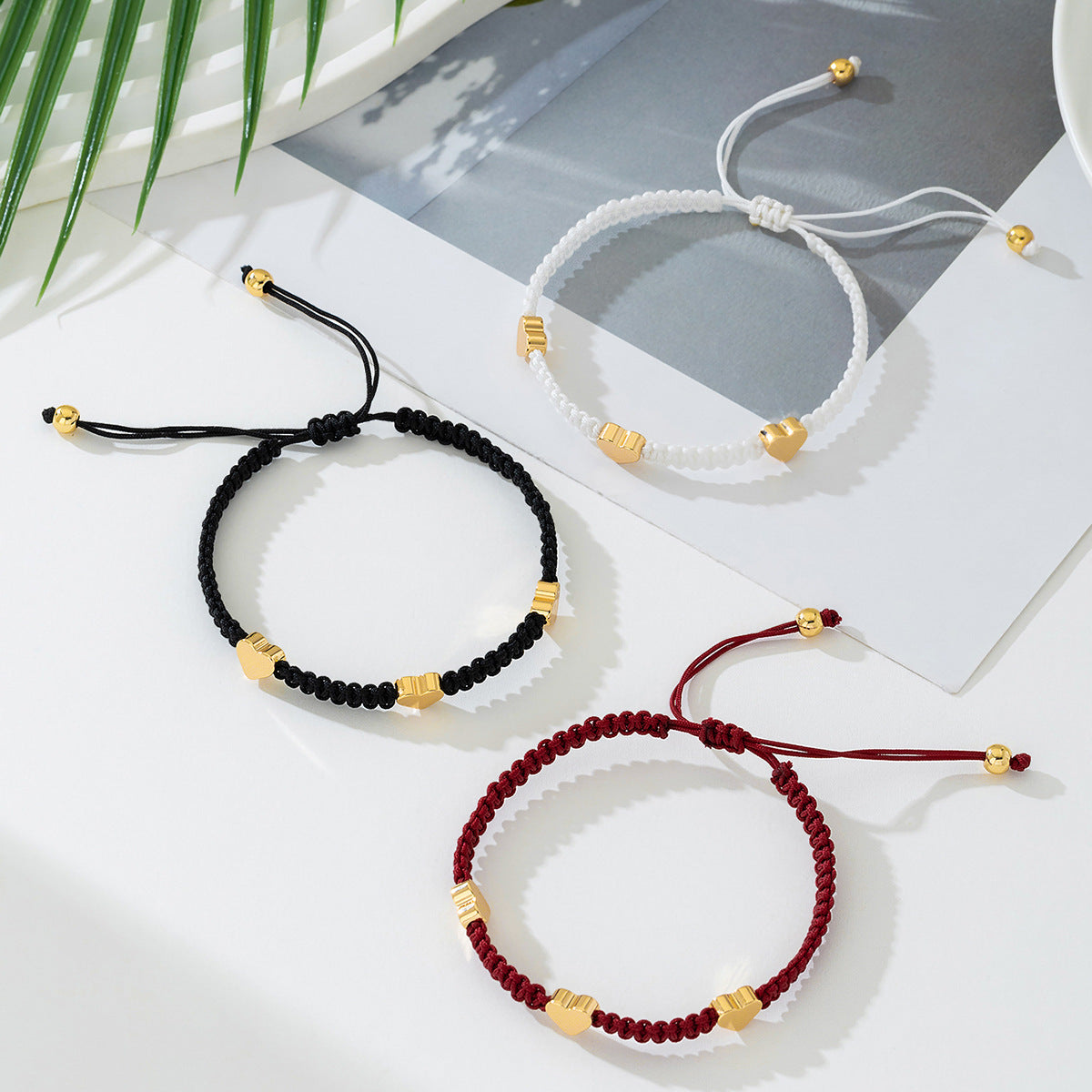 Planderful Vienna Verve Bracelet – Stylish Metal Love Braided Rope Design