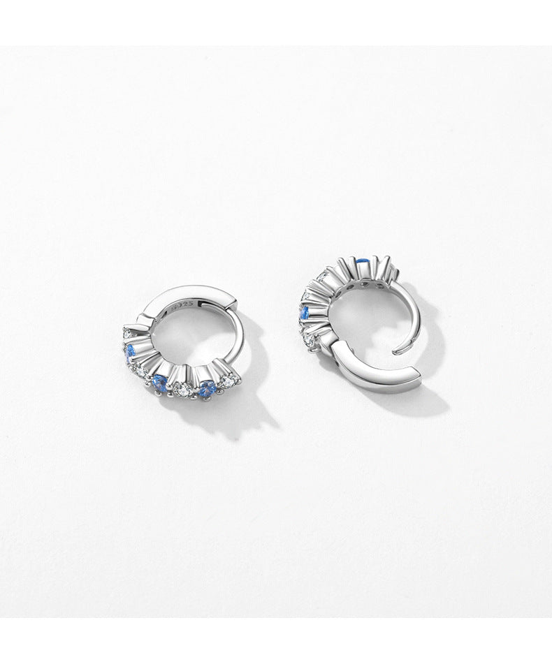 Niche Design Sterling Silver Zircon Earrings