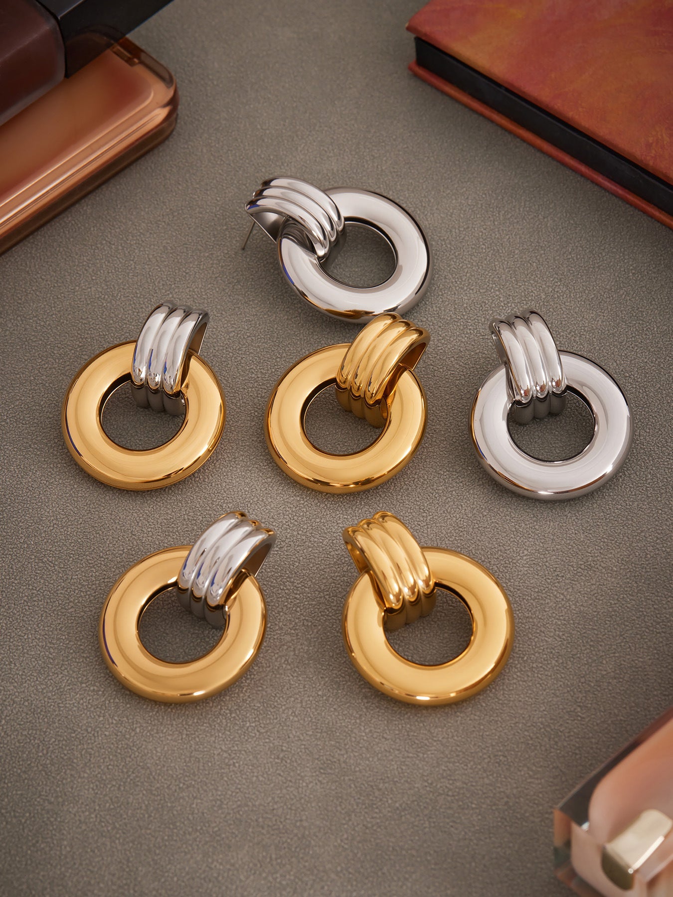 Planderful Eco Friendly Two Color Geometric Earrings Ladies