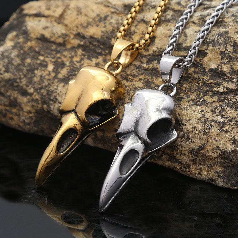 Explosive Stainless Steel Crow Skull Head Pendant Jewelry