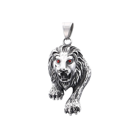 Planderful Forest Lion Pendant For Men Domineering Stainless