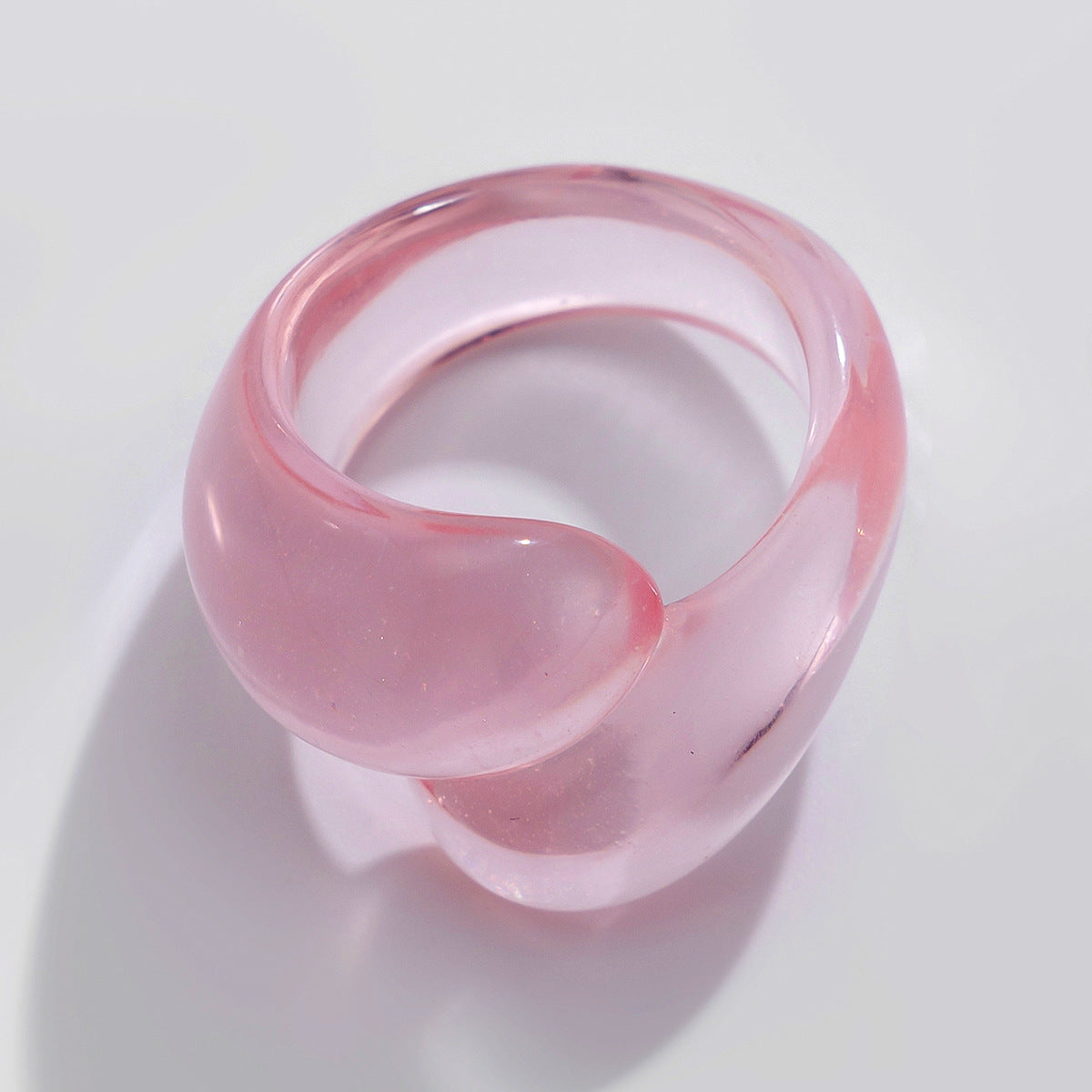 Planderful Water Drop Hug Ring Vienna Verve Transparent Geometric Statement Ring For Women