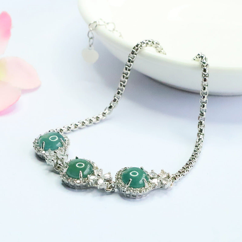 Blue Water Jadeite Princess-Inspired Bracelet