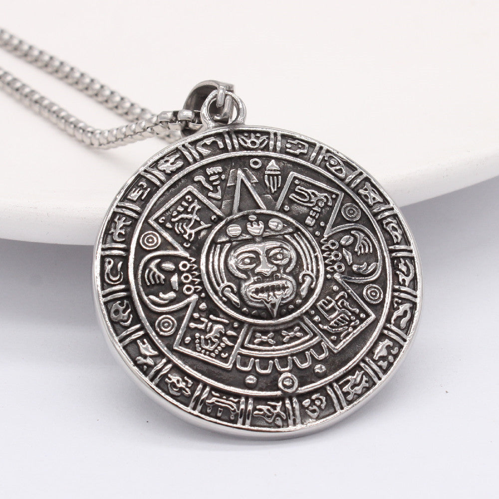 Constellation Compass Pendant Titanium Steel Necklace for Unisex Adventurers by Planderful