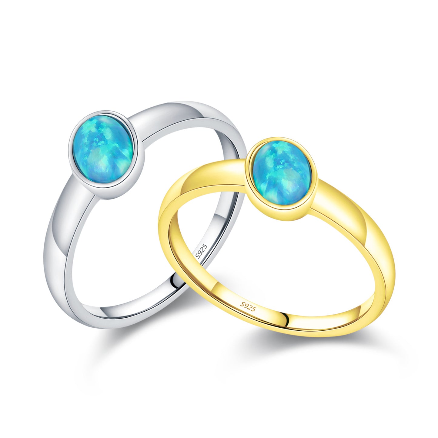 Planderful Everyday Genie Opal Ring – Vintage Retro Style in Sterling Silver