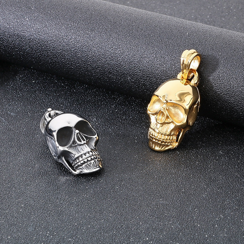 Planderful Ghost Head Pendant for Men Stainless Steel