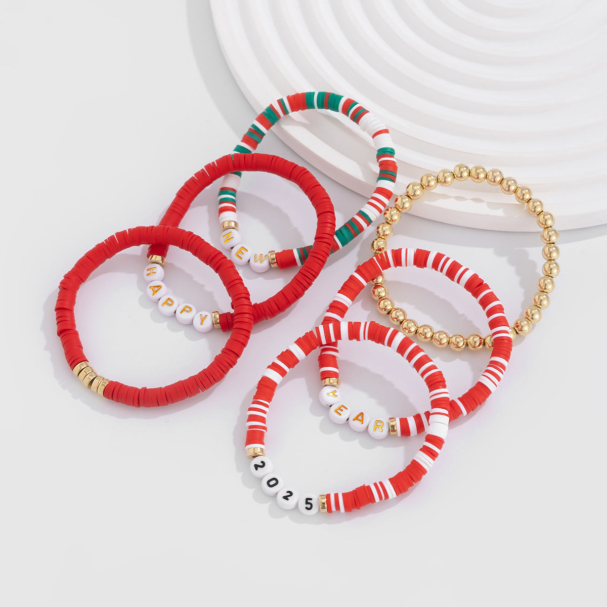 Planderful Vienna Verve Bracelet Set – Versatile Color Soft Pottery Beaded Design