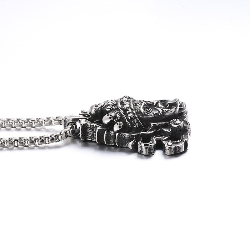 Steel Necklace - Elegant Tibetan Design