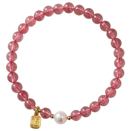 Luxurious Sterling Silver Crystal and Pearl Bracelet - Fortune's Favor Collection