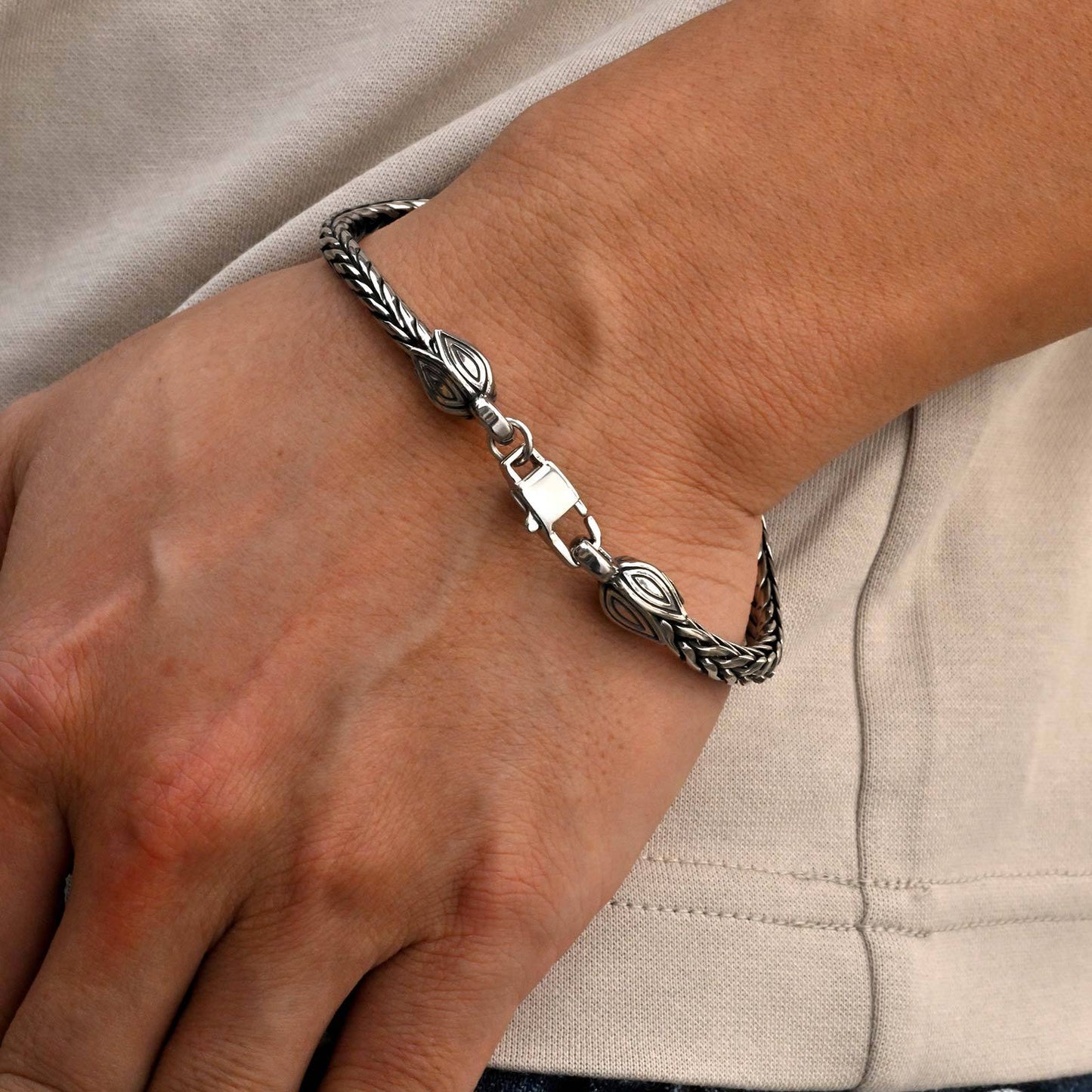 Planderful Men Stainless Steel Hip Hop Bracelet Durable