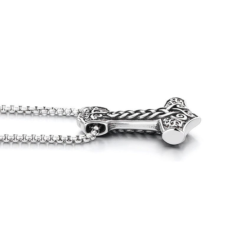 Steel Necklace - Luxury Viking Thor's Hammer For Men