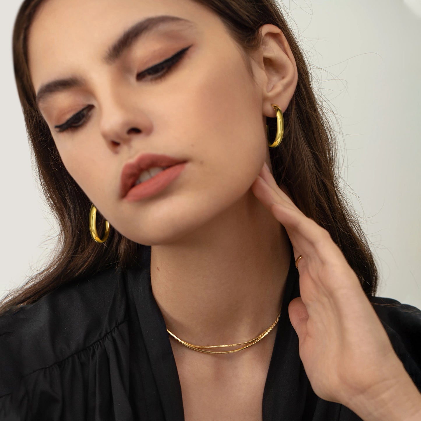 Women's Fashion Earrings Stainless Steel C-Shaped Wholesale