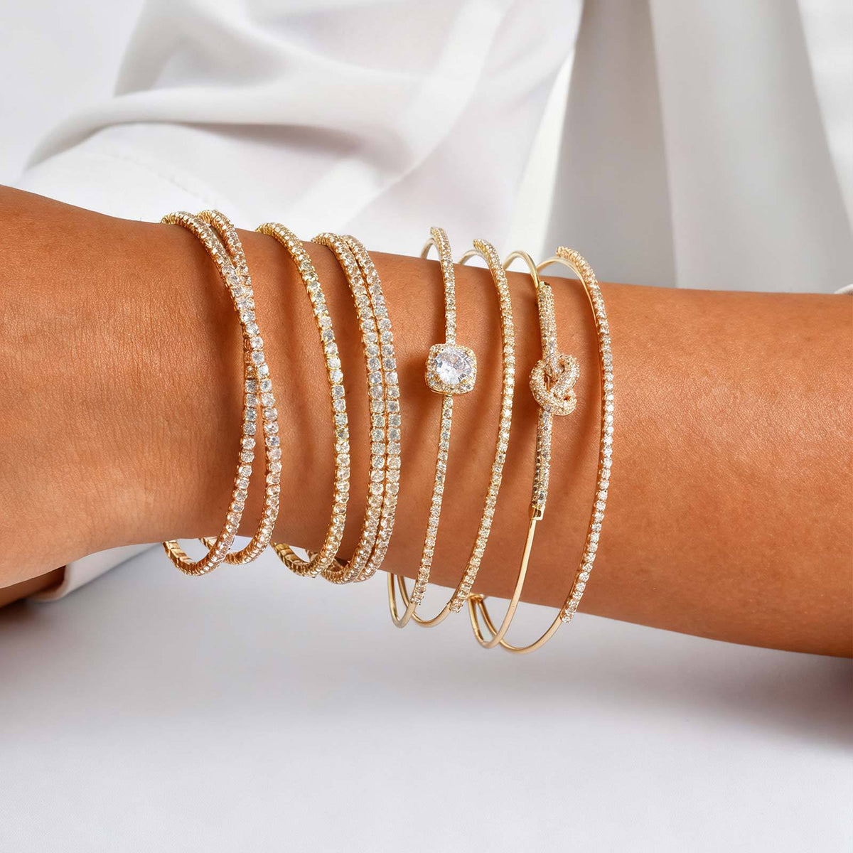Cross Zircon Geometric Adjustable Copper Bracelet
