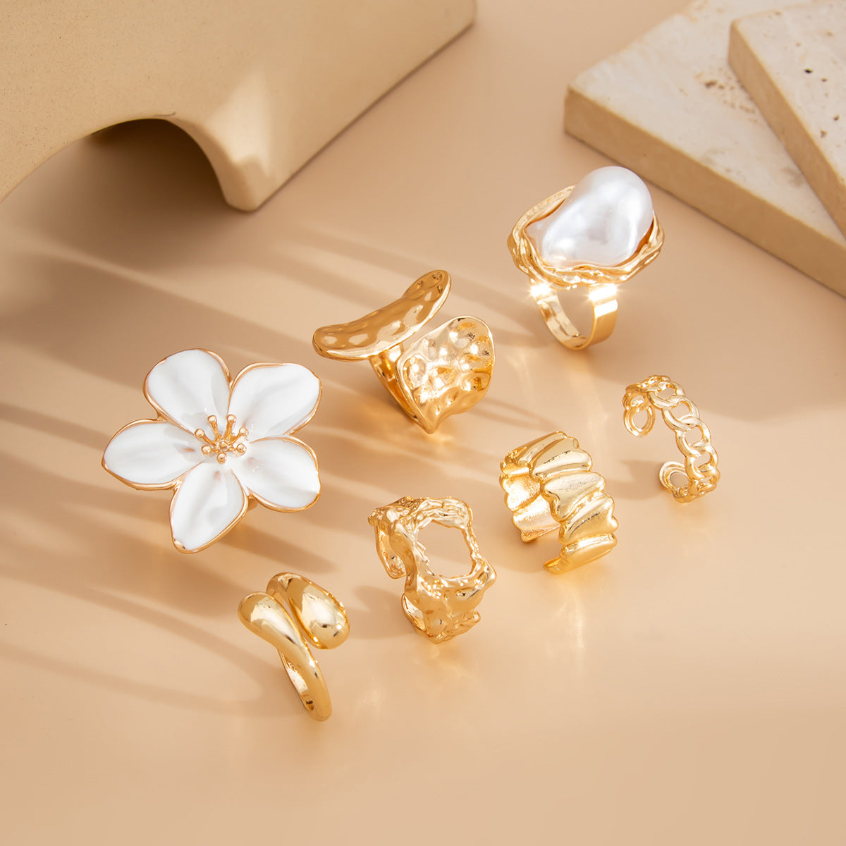 Planderful Vienna Verve Ring Set – Elegant Micro-Inlaid Design