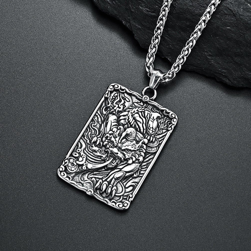 Guochao Retro Fire Pixiu Domineering Men's Pendant Jewelry