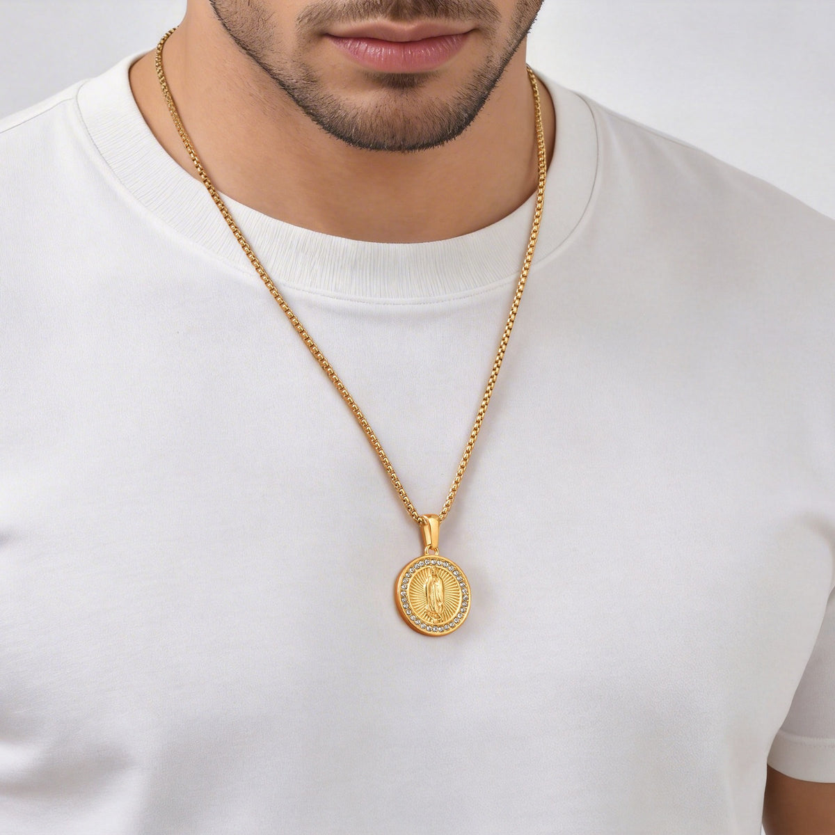 Zircon Vintage Stainless Steel Necklace
