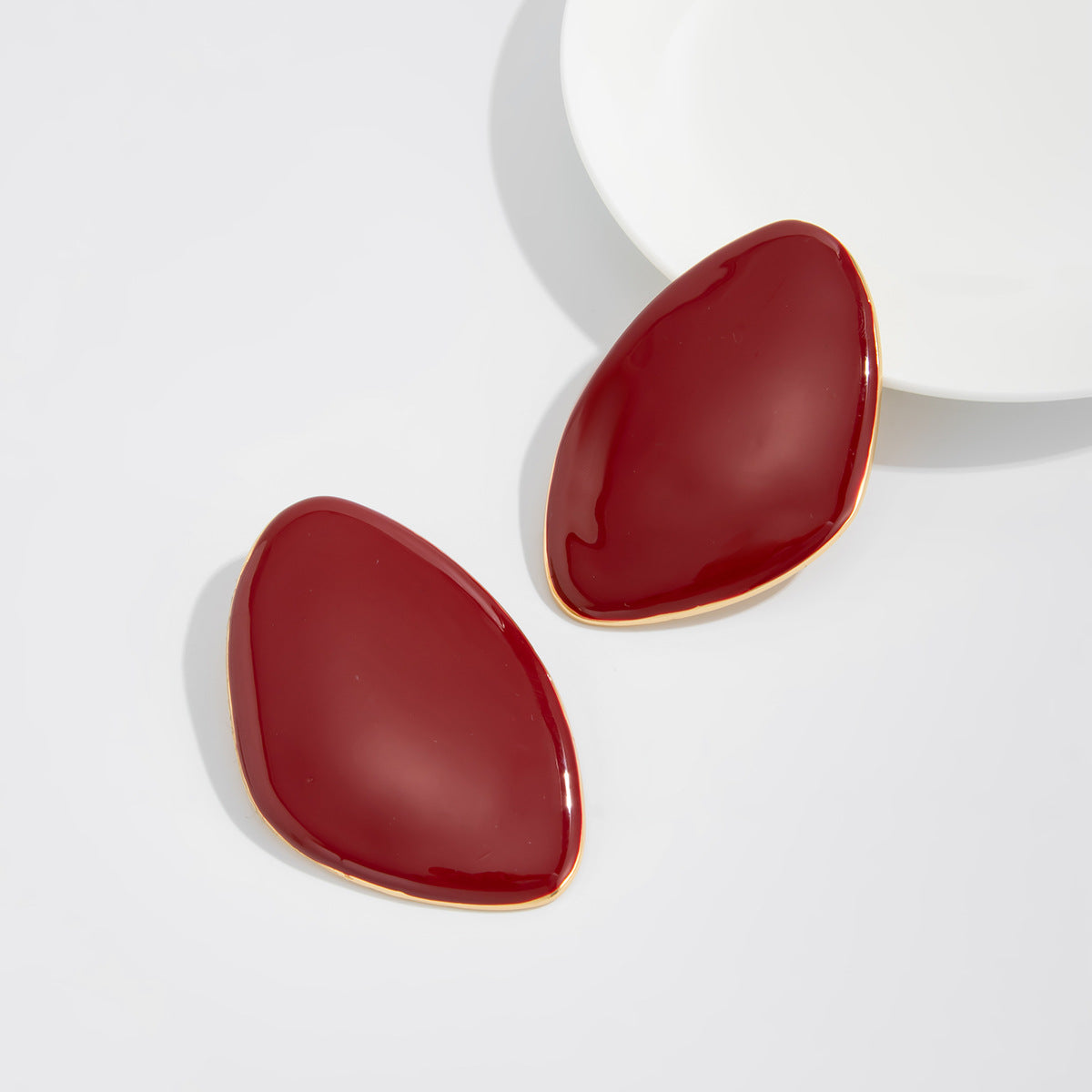 Planderful Smudged Oil Stud Earrings Bold Irregular Design for Women Vienna Verve Collection