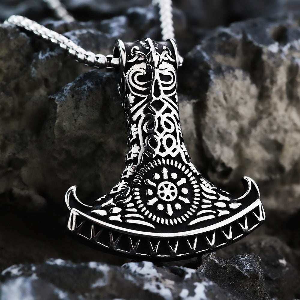 European and American Retro Stainless Steel Viking Anchor Pendant