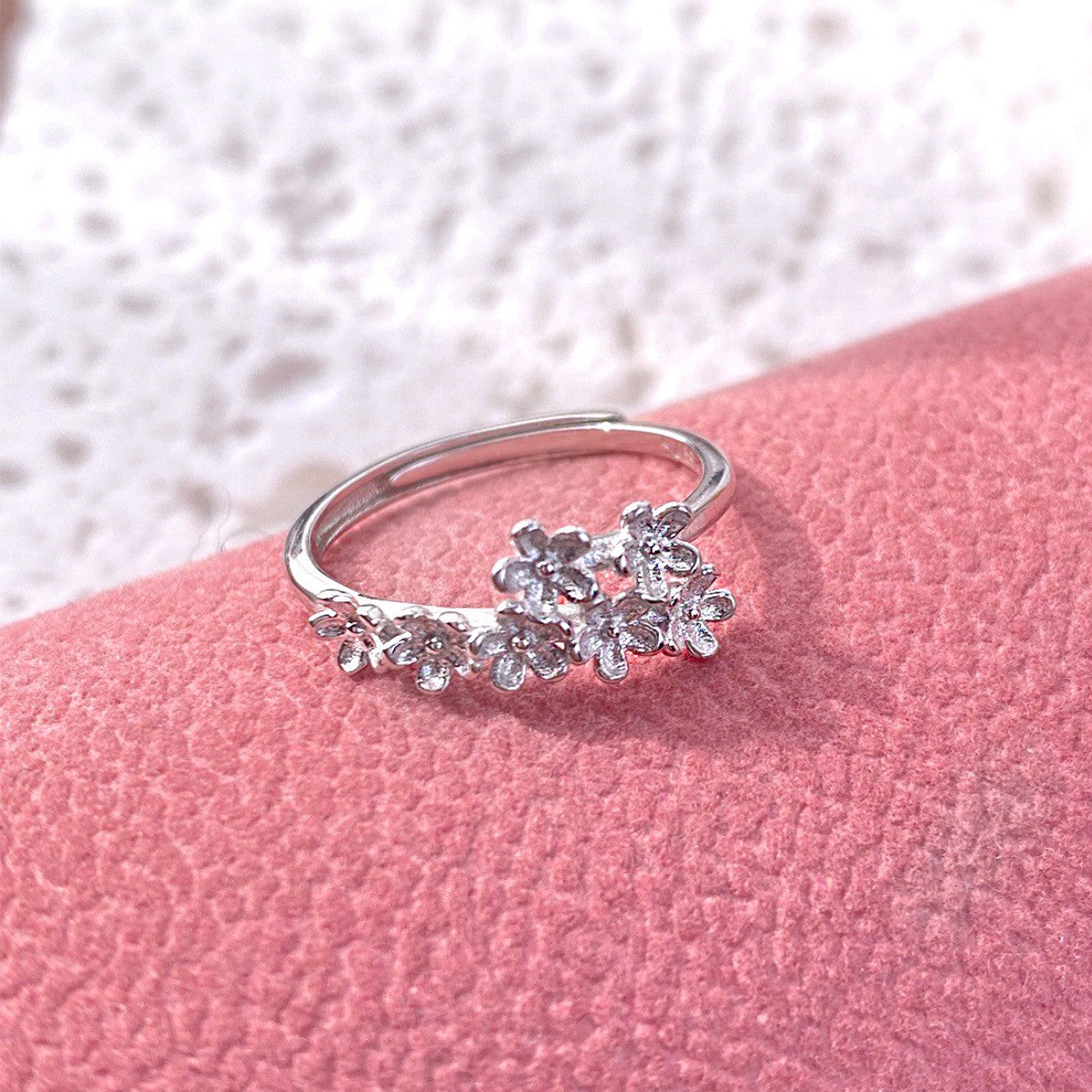 Camellia 925 Sterling Silver Ring