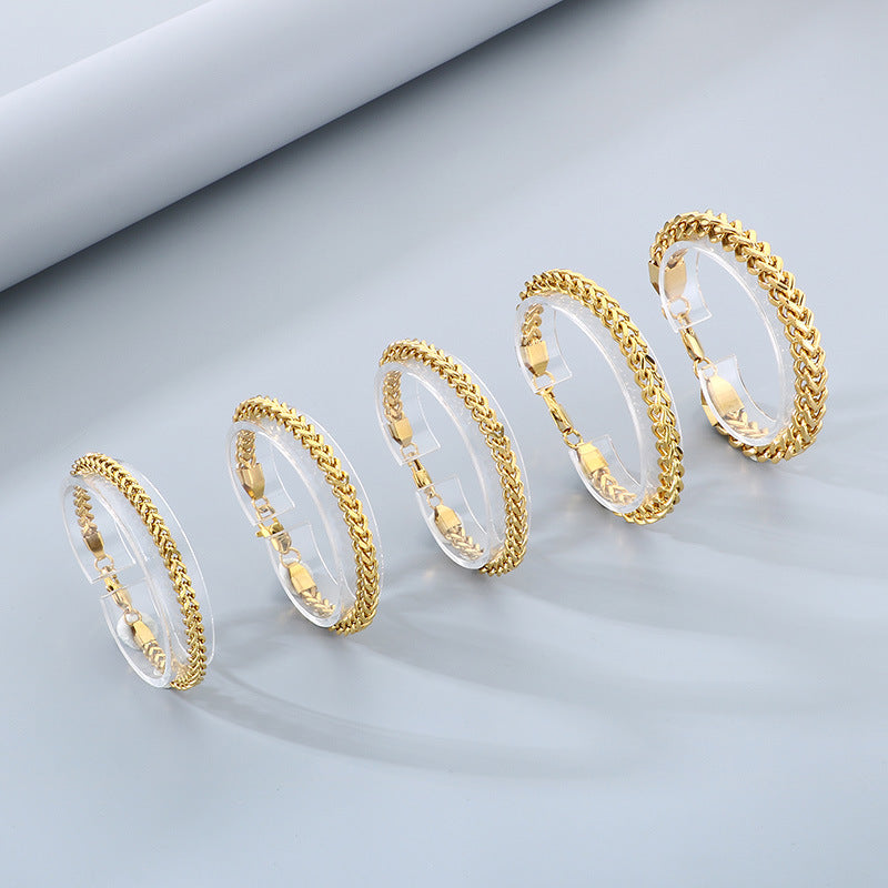 Planderful Stainless Steel Chain Bracelet For Men High End