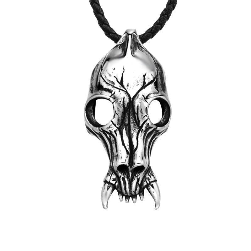 Retro Titanium Steel Skull Pendant for Men - European and American Foreign Trade Jewelry