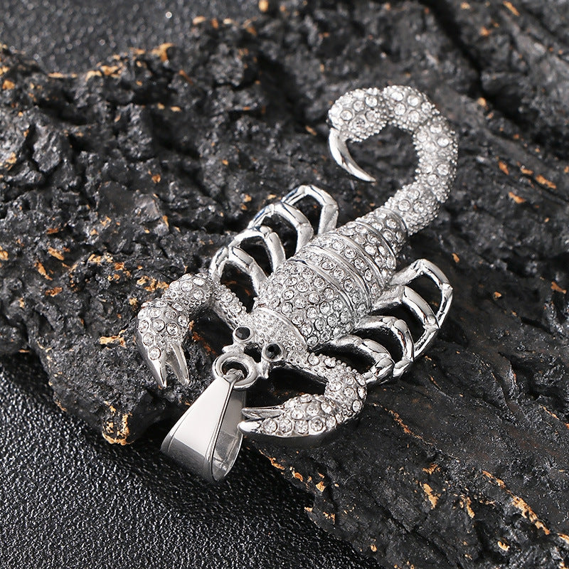 Planderful Everyday Genie Zircon HipHop Scorpion Pendant Men