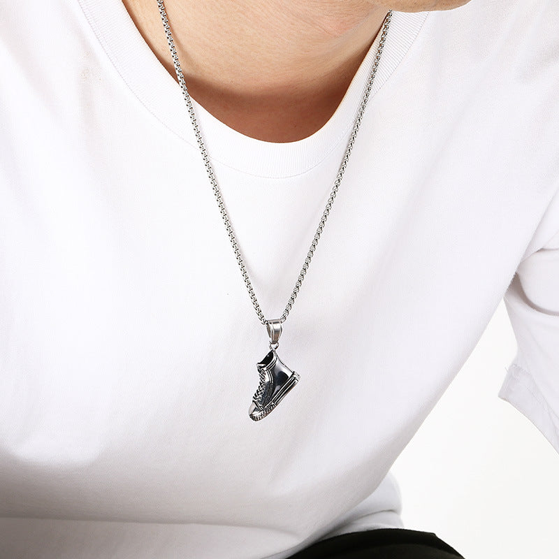 Canvas Shoes Pendant – Hip-Hop Nightclub Full Of Zircon Submachine Gun Wheat Ear No Necklace