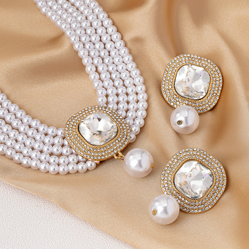 Planderful Vienna Verve Retro Pearl Jewelry Set for Women