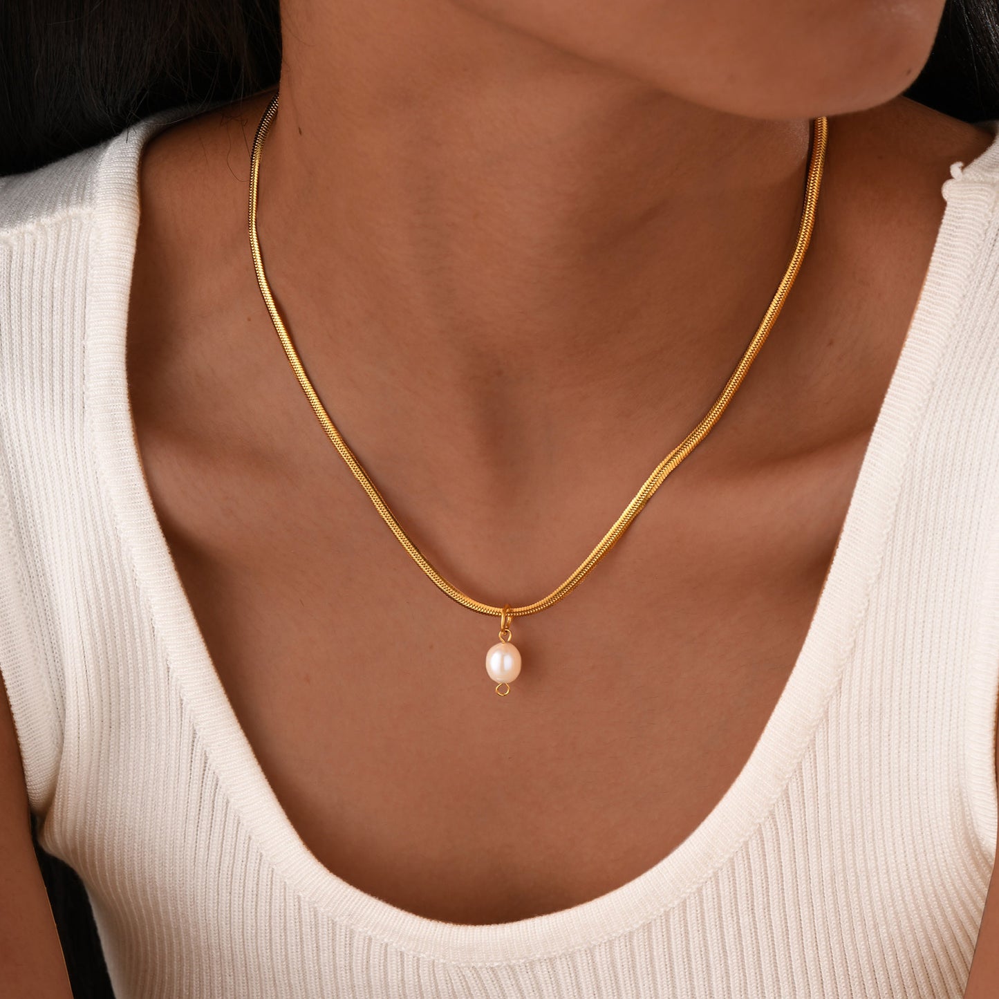 Jewelry Wholesale Stainless Steel Flat Snake Chain Necklace