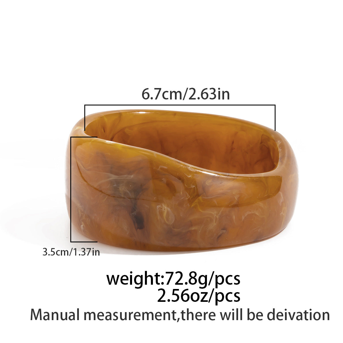 Maillard Retro Faceted Geometric Bracelet Exaggerated Smudge Wide Bracelet