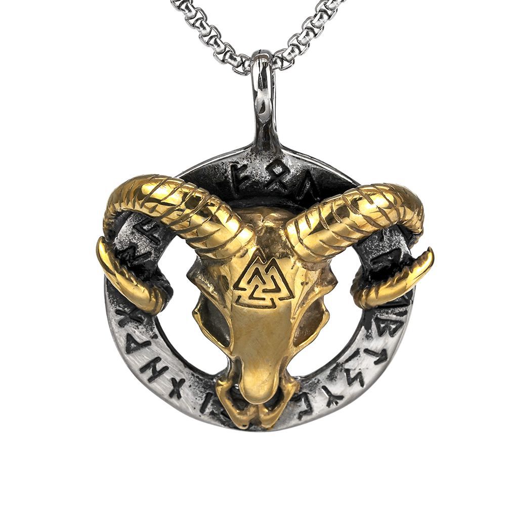 Nordic Vintage Viking Men's Pendant Stainless Steel Necklace