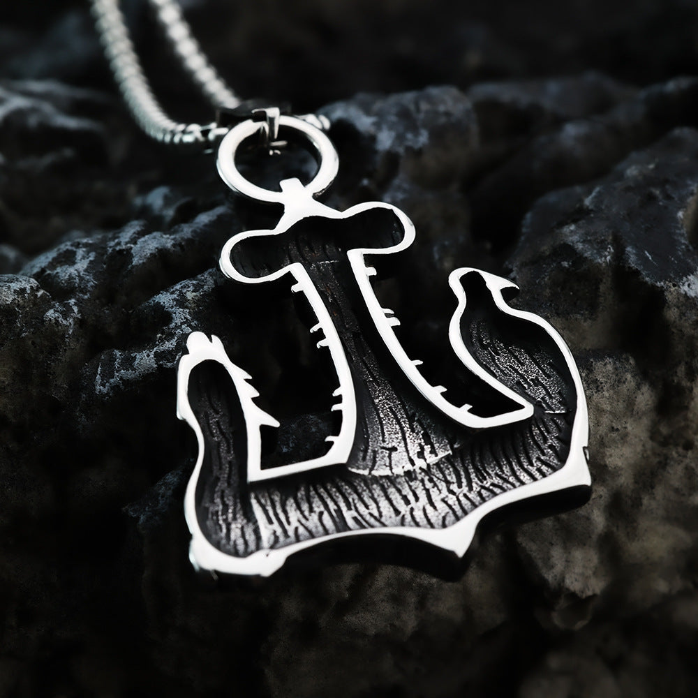 European And American Retro Stainless Steel Men's Pendant Odin's Thor's Hammer