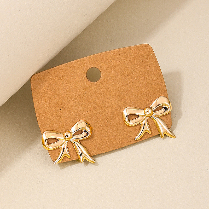 Chic Silk Bow Earrings with a Touch of Elegance