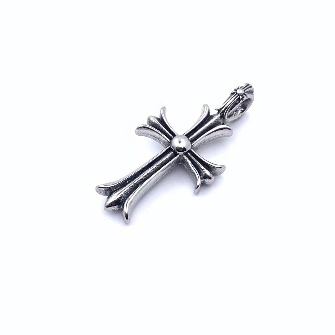 Planderful Titanium Steel Double Sided Cross Pendant Necklace For Men Boyfriend Street Fashion