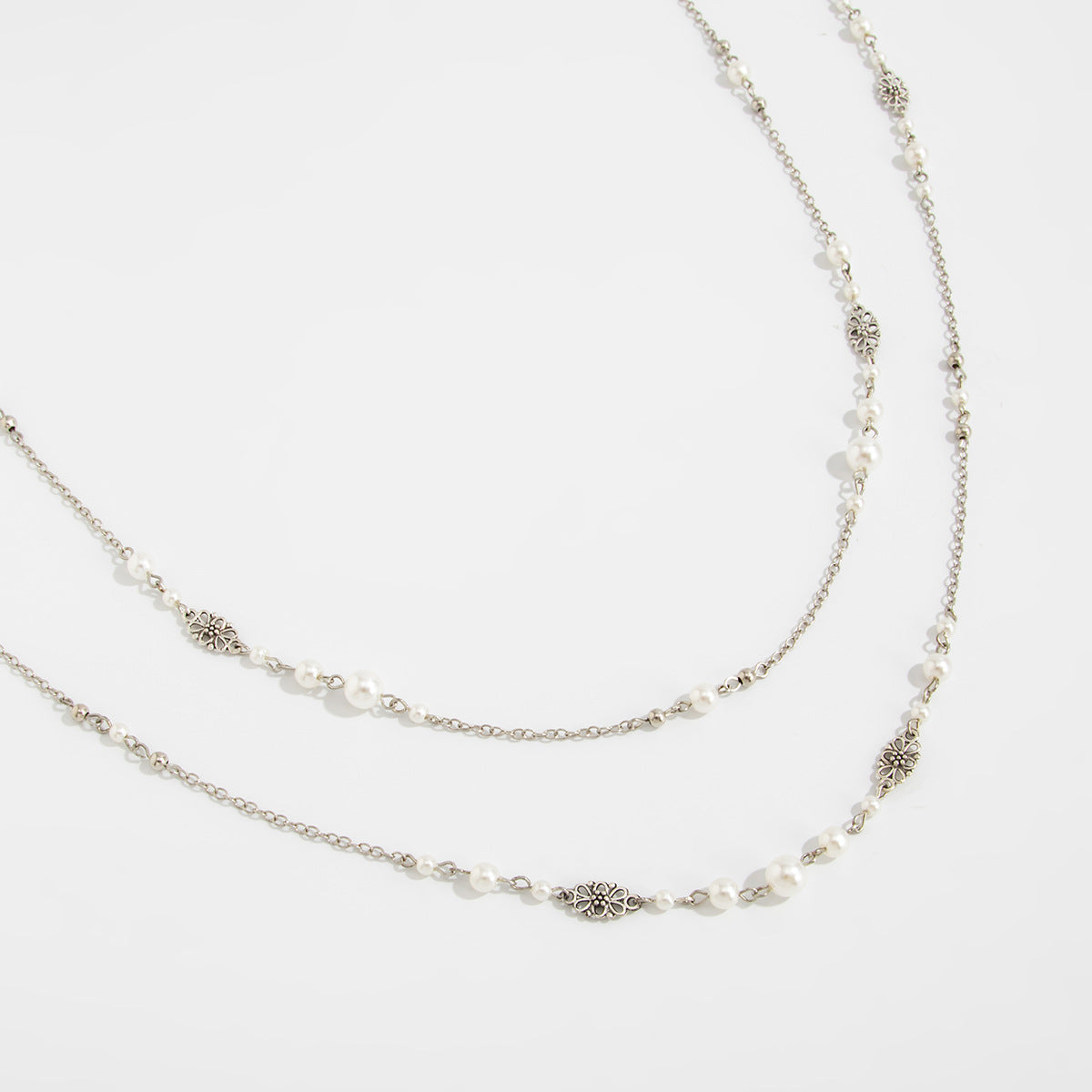 Retro Star-Shaped Fringed Sweater Chain For Imitation Pearls Stacked With Long Necklaces Necklace
