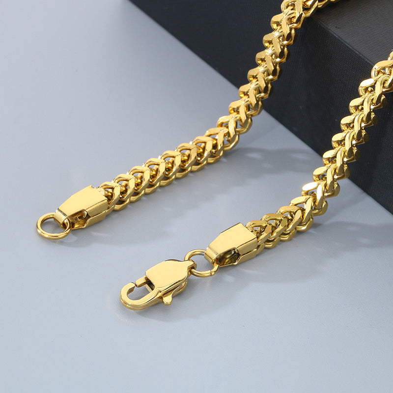 Planderful Keel Chain Necklace Unisex Gold Plated Bold