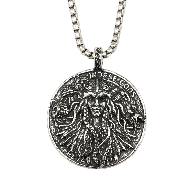 Viking Wolf Stainless Steel Men's Pendant Necklace