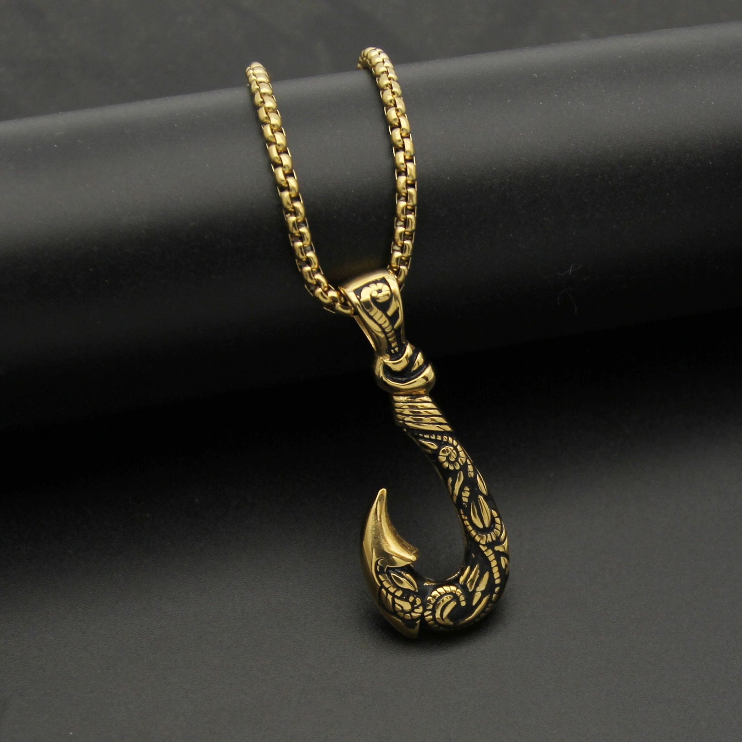 Planderful Stainless Steel Viking Ship Pendant For Men Unisex Necklace With Anchor Hook Symbol Protection And Statement