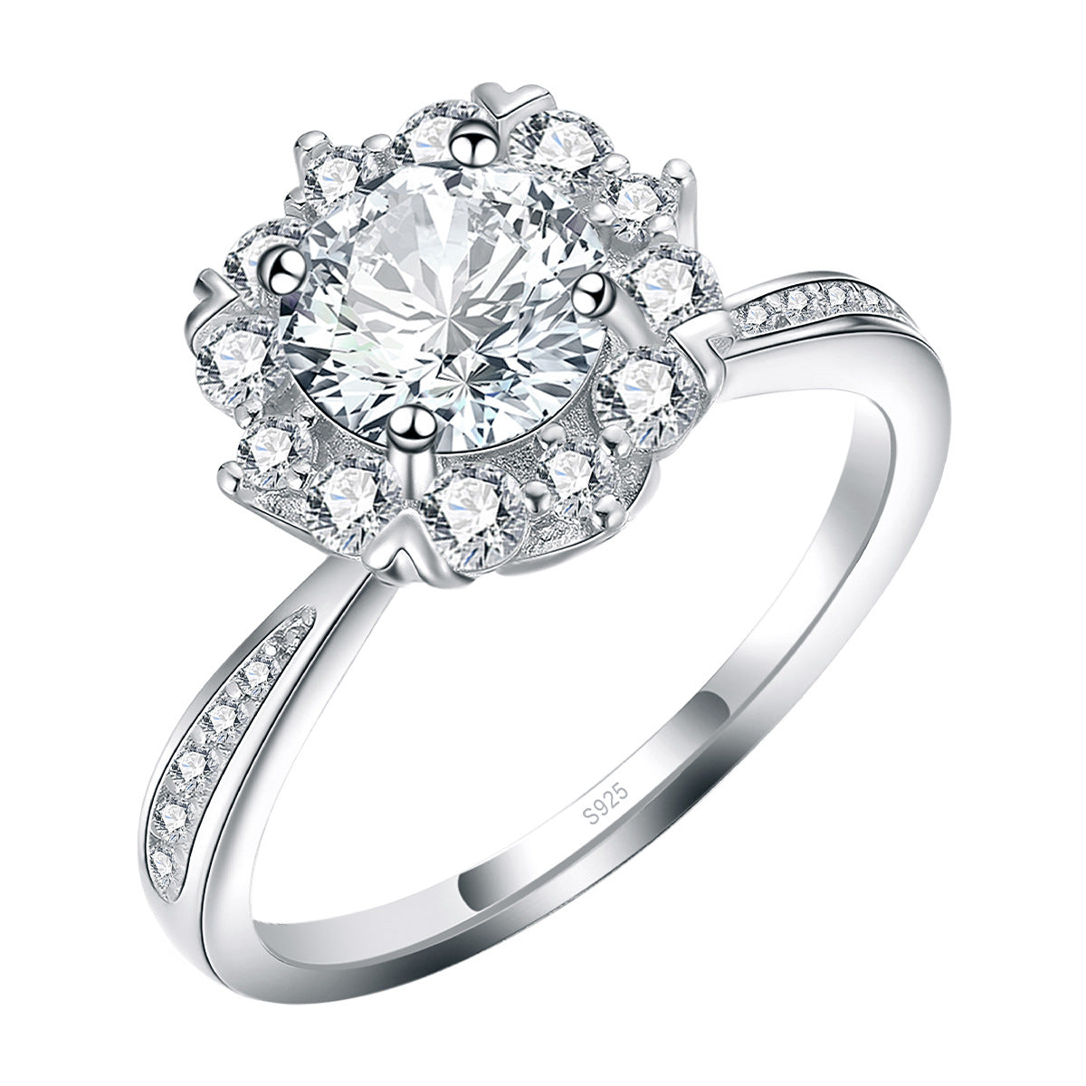 Carat Wedding S925 Sterling Silver Ring